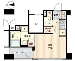 レガスタ浅草 1Kの間取図画像