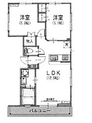 間取図画像 2LDK