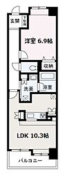レーゲンボーゲン 1LDKの間取図画像