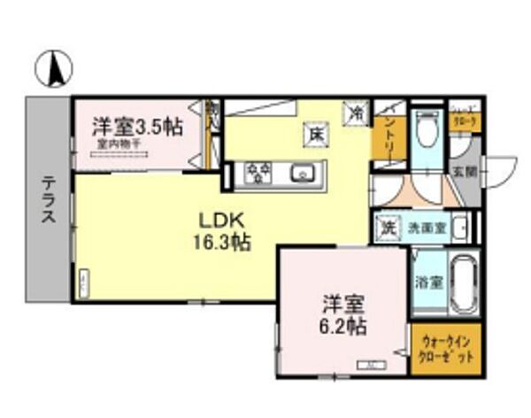 モンテゾーロ西田辺 ｜大阪府大阪市阿倍野区西田辺町２丁目(賃貸アパート2LDK・2階・59.90㎡)の写真 その2