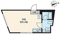 fullea若林 1階1Kの間取り