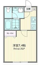 グランドメゾン・Ｆ 1階1Kの間取り