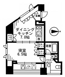 プライムアーバン四谷外苑東 1DKの間取図画像