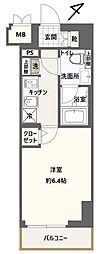 CRESTTAPP新横浜 1Kの間取図画像