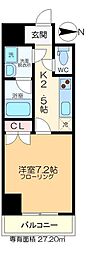 ベルメゾン晃和 1Kの間取図画像