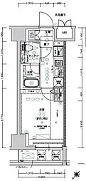 CRESTTAPP新横浜 1Kの間取図画像