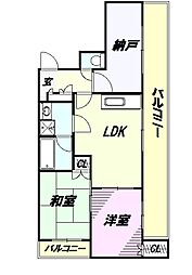 プランドール 4階2SLDKの間取り