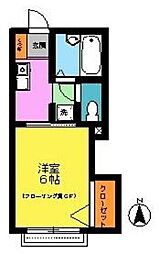 ル・フォンテーヌ 1Kの間取図画像