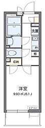 クレイノサークル 平和台 2階1Kの間取り