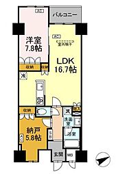 サンジョイアゼロ 1階1SLDKの間取り