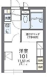 レオパレスアフロディーテ 1Kの間取図画像