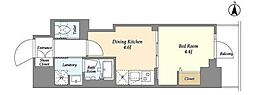 クラリティア入谷 1DKの間取図画像