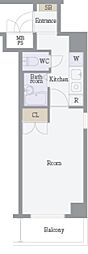 クレアシオン南大塚 1Kの間取図画像