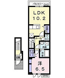 カーサ・ドマーニ1 1LDKの間取図画像
