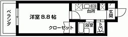 新百合グリーンハウス 1階1Kの間取り