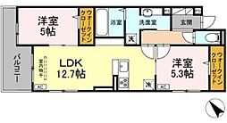 ビエント新横浜 2LDKの間取図画像