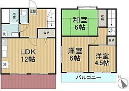 京王ガーデン平山 3LDKの間取り