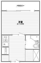 ライオンズマンション亀戸第6 3階1Kの間取り