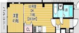 Charmant Maison 1DKの間取図画像