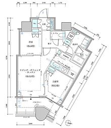 パークタワー勝どきサウス 2LDKの間取図画像