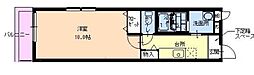 フジパレス御園 1Kの間取図画像