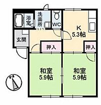 フレグランス倉敷 A0202 ｜ 岡山県倉敷市広江２丁目13-30（賃貸アパート2K・2階・42.98㎡） その2