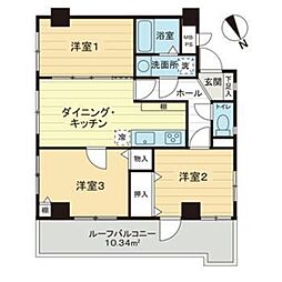 ライオンズマンション調布南 3DKの間取図画像