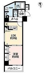 プレール・ドゥーク東向島 3階1LDKの間取り