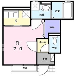 ウィステリア西台 1階1Kの間取り