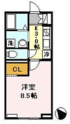 プリマヴェーラ野沢 1Kの間取図画像
