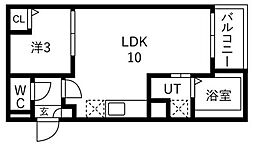 Jack nishikananoiI 1LDKの間取図画像