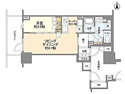 ブリリアタワー池袋West 1LDKの間取図画像