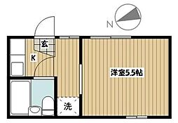 スターハイム江戸川橋 1Kの間取図画像