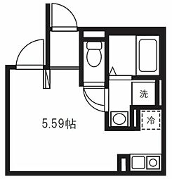 バズ西台III 2階ワンルームの間取り