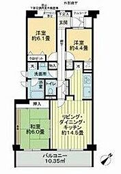 フェリカ幕張 3LDKの間取図画像