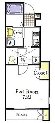 サンセール五香 1Kの間取図画像
