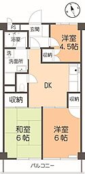 エミネント小手指 3DKの間取図画像