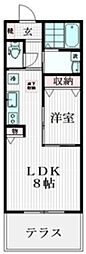 ブランシュール吉祥寺 1LDKの間取図画像