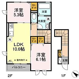 間取図画像 2LDK
