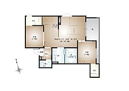 REGALEST初芝 2LDKの間取図画像