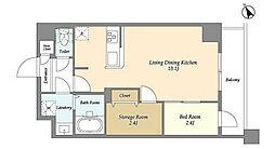アルファコート曳舟2 8階1SLDKの間取り