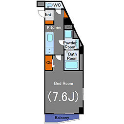 フォレストMORI 1Kの間取図画像