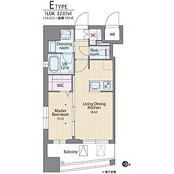 ラクレイス香椎駅前 1LDKの間取図画像