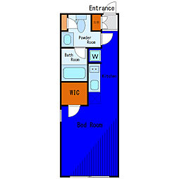 東急池上線 戸越銀座駅 徒歩4分の賃貸マンション 5階ワンルームの間取り
