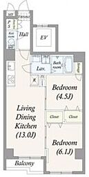 ALPHACOURT町屋 2LDKの間取図画像