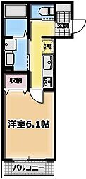 HousekulIS-2 1Kの間取図画像