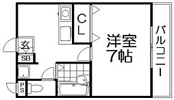 アルページュ・21 1Kの間取図画像
