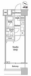 ファーストリアルタワー新宿 1Kの間取図画像
