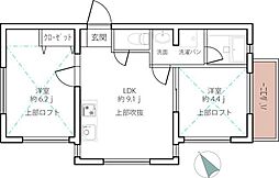 レーチェブディーノ 2LDKの間取図画像