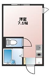 Well-B横濱反町2 ワンルームの間取図画像